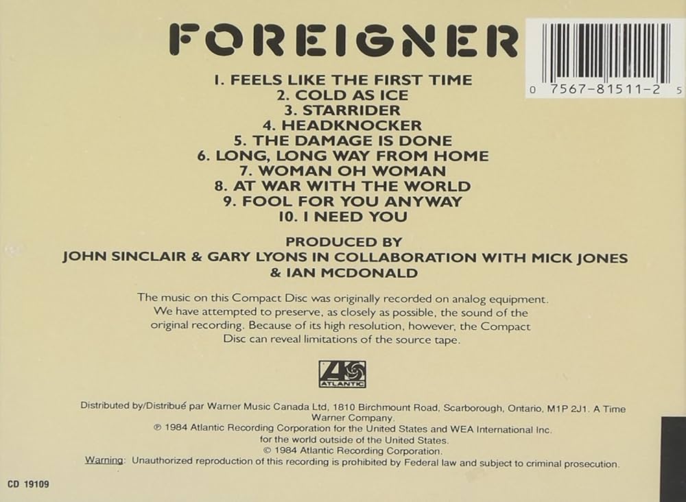 Amazon.co.jp: Foreigner: ミュージック